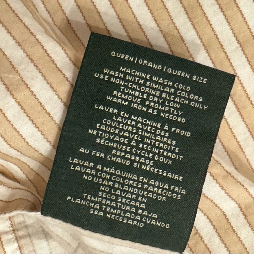 RALPH LAUREN | BED SKIRT / Tan White